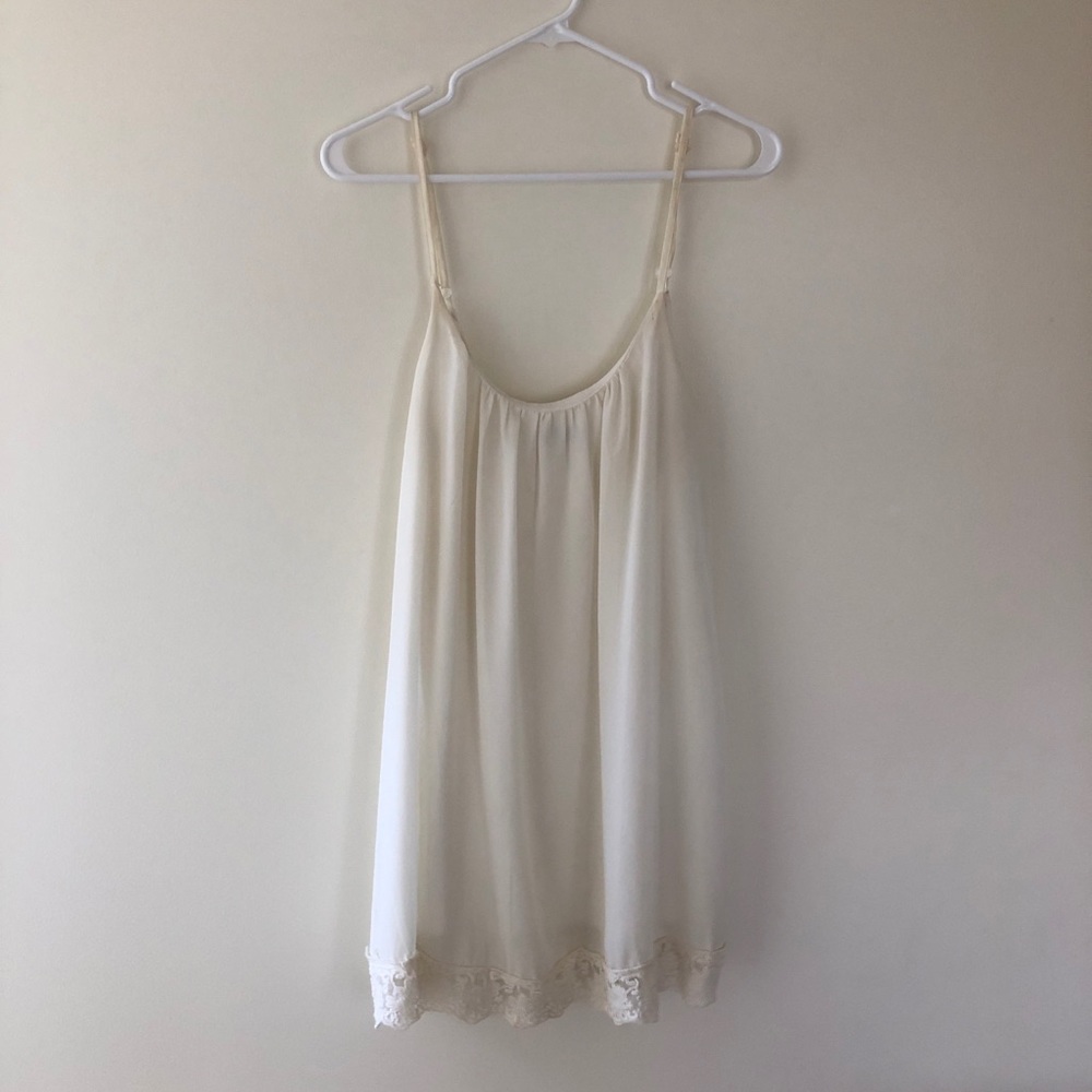 White shift dress